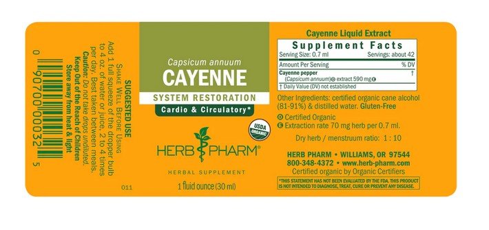 Herb Pharm Cayenne Extract 1 oz Liquid