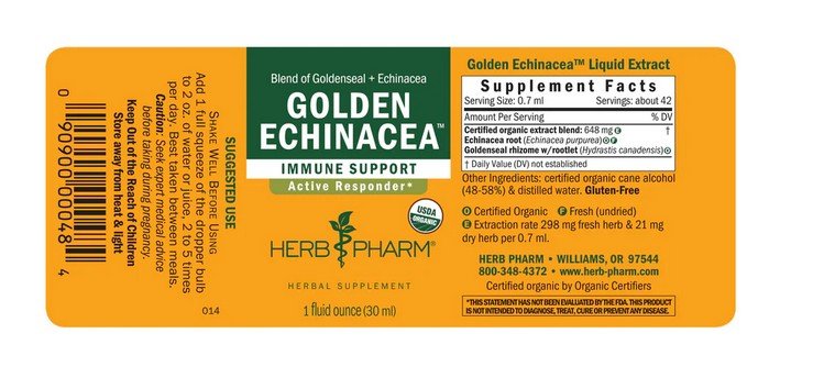 Herb Pharm Golden Echinacea Extract 1 oz Liquid