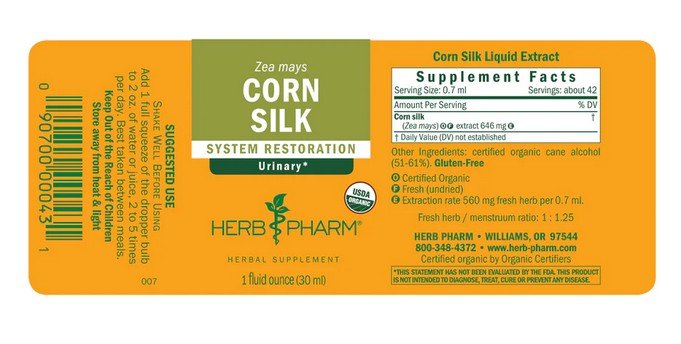 Herb Pharm Corn Silk Extract 1 oz Liquid