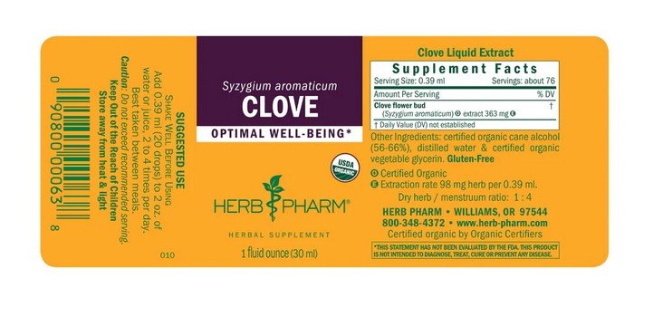 Herb Pharm Clove Extract 1 oz Liquid