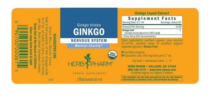 Herb Pharm Ginkgo Extract 1 oz Liquid