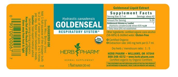 Herb Pharm Goldenseal Extract 1 oz Liquid