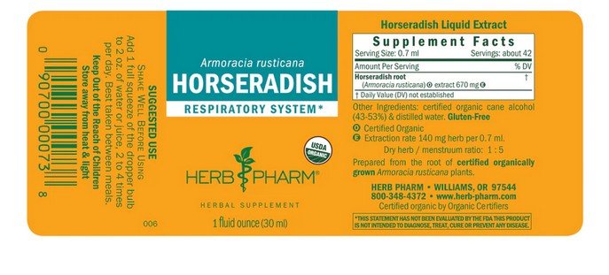 Herb Pharm Horseradish Extract 1 oz Liquid