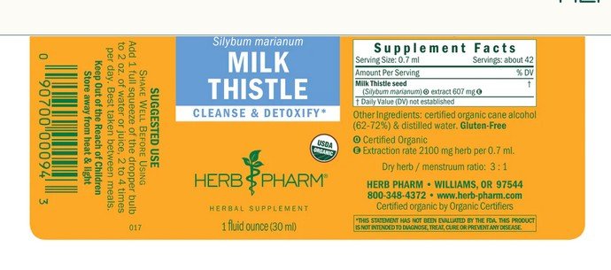 Herb Pharm Milk Thistle Extract 1 oz Liquid