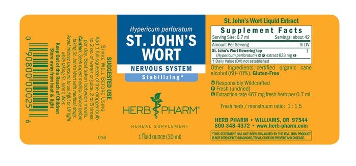 Herb Pharm St. John&#39;s Wort Extract 1 oz Liquid