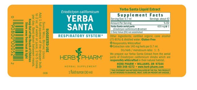 Herb Pharm Yerba Santa Extract 1 oz Liquid