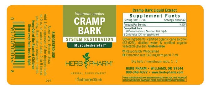 Herb Pharm Cramp Bark Extract 1 oz Liquid