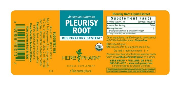 Herb Pharm Pleurisy Root Extract 1 oz Liquid