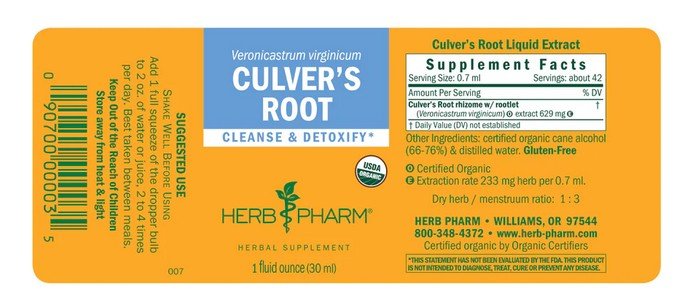 Herb Pharm Culver&#39;s Root Extract 1 oz Liquid