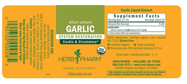 Herb Pharm Garlic Extract 1 oz Liquid