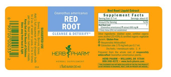 Herb Pharm Red Root Extract 1 oz Liquid