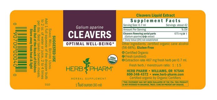Herb Pharm Cleavers Extract 1 oz Liquid