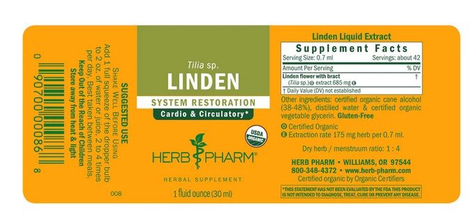 Herb Pharm Linden Extract 1 oz Liquid