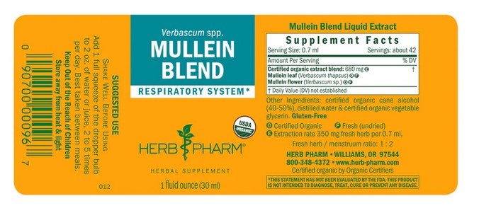 Herb Pharm Mullein Blend 1 oz Liquid