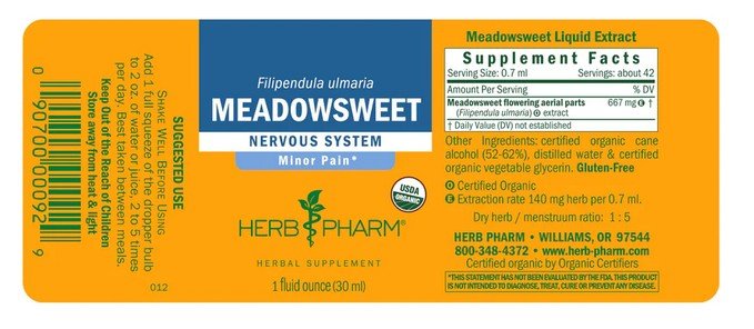 Herb Pharm Meadowsweet Extract 1 oz Liquid