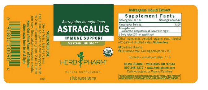 Herb Pharm Astragalus Extract 1 oz Liquid