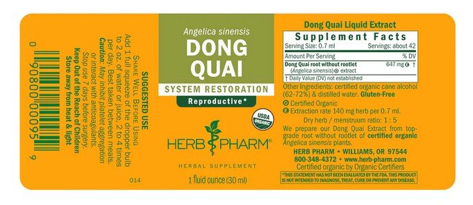Herb Pharm Dong Quai Extract 1 oz Liquid