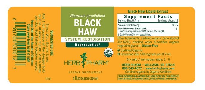 Herb Pharm Black Haw Extract 1 oz Liquid