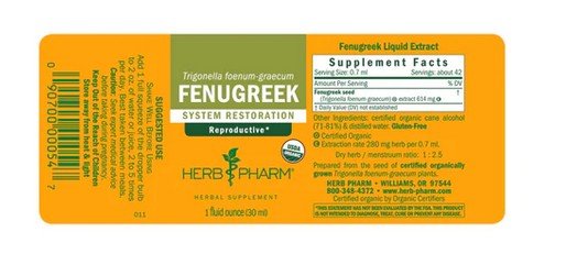 Herb Pharm Fenugreek Extract 1 oz Liquid
