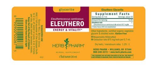 Herb Pharm Eleuthero Glycerite 1 oz Liquid