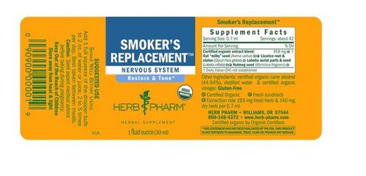 Herb Pharm Smoker&#39;s Replacement 1 oz Liquid