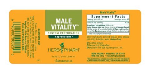 Herb Pharm Male Vitality Tonic 1 oz Liquid