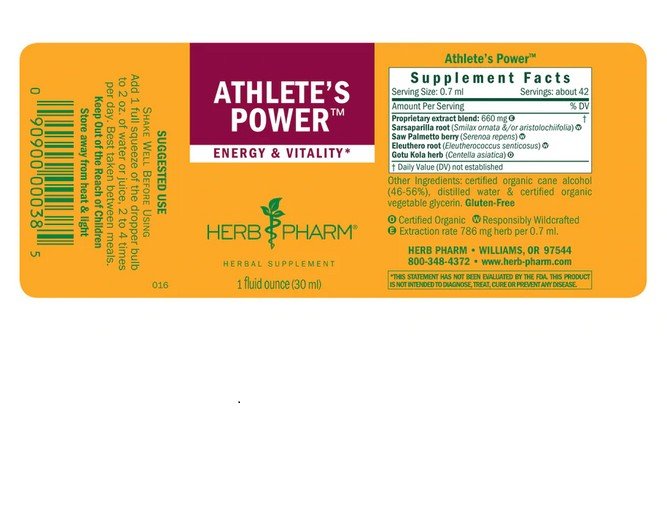 Herb Pharm Athlete&#39;s Power Tonic 1 oz Liquid