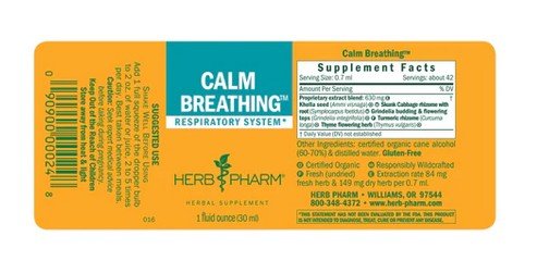 Herb Pharm Calm Breathing 1 oz Liquid