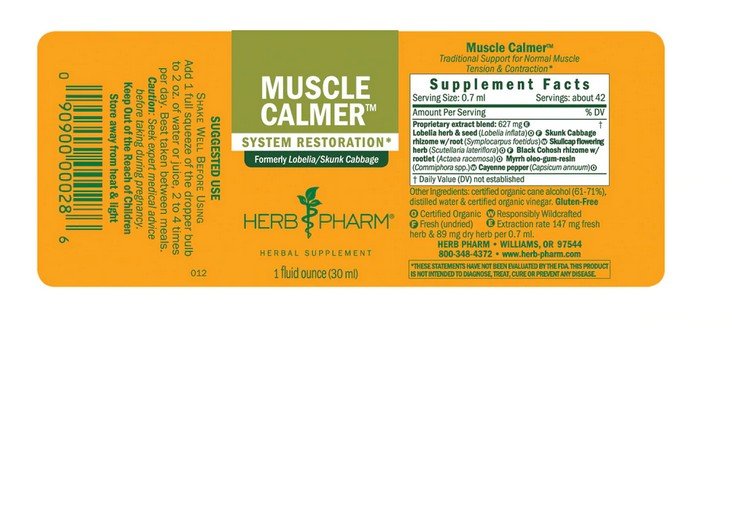 Herb Pharm Muscle Calmer 1 oz Liquid