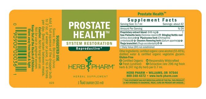 Herb Pharm Prostate Health 1 oz Liquid