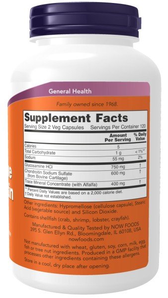 Now Foods Glucosamine &amp; Chondroitin With Trace Minerals 240 Capsule