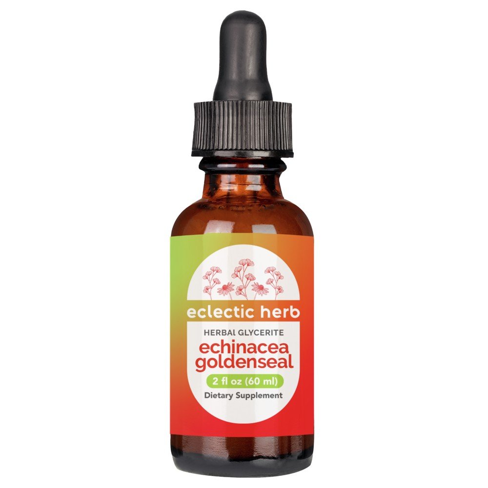 Eclectic Herb Echinacea-Goldenseal Orange Flavor No Alcohol Glycerite 2 oz Liquid