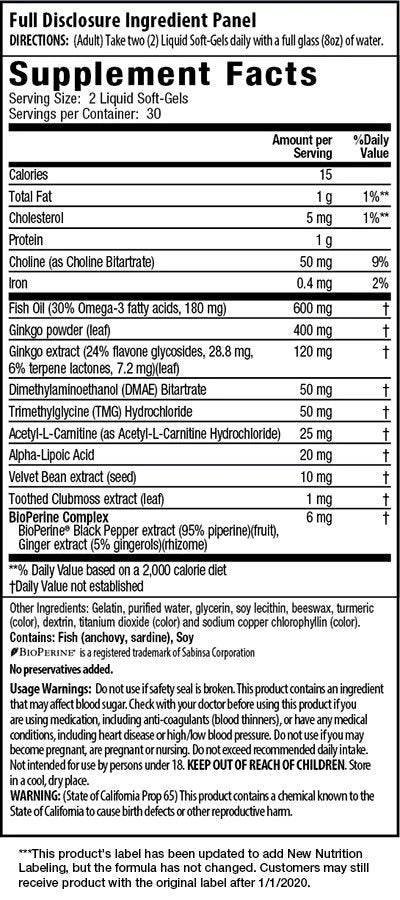 Irwin Naturals Ginkgo Smart 60 Softgel