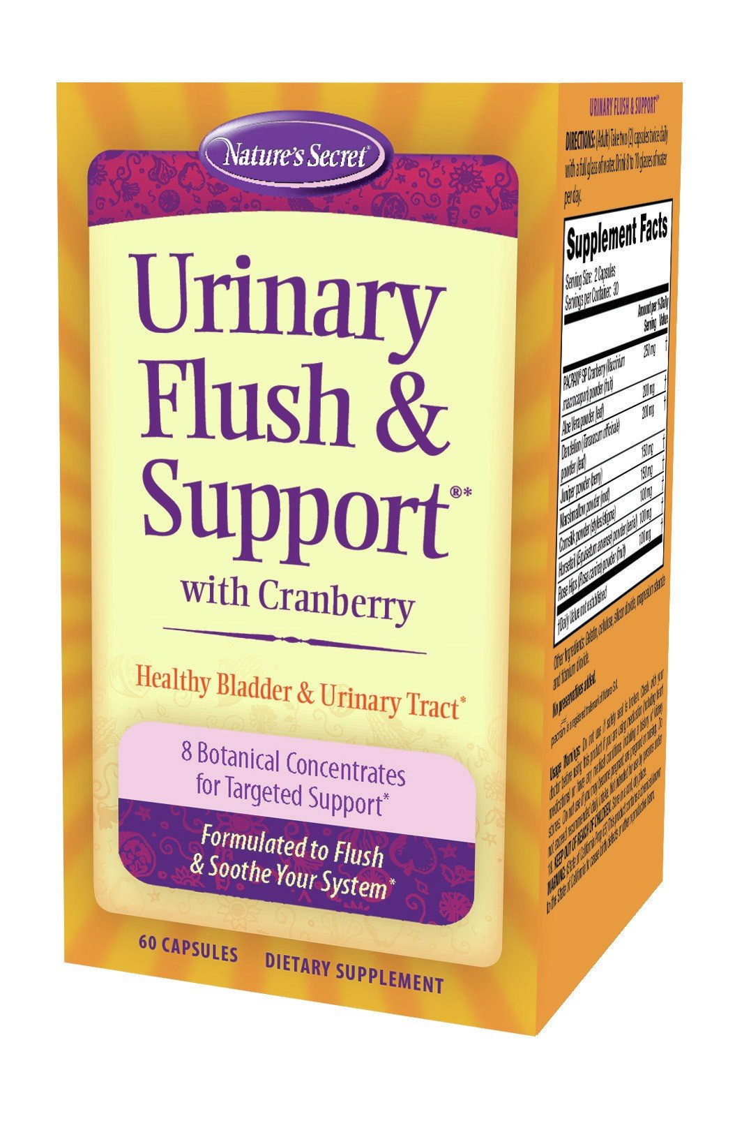 Nature&#39;s Secret Urinary Flush &amp; Support with Cranberry 60 Capsule