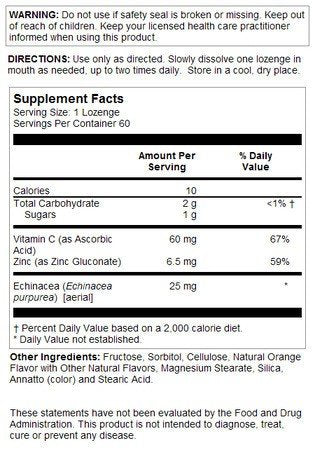 LifeTime Zinc Lozenges With Vitamin C 60 Lozenge