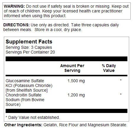 LifeTime Glucosamine 1500mg /Chondroitin Complex 1200mg 60 Capsule