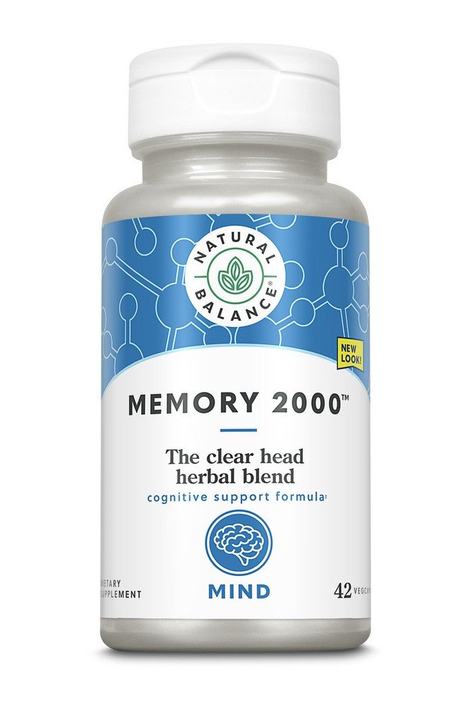 Memory 2000 | Natural Balance | Cognitive Support | Herbal | Dietary Supplement | 42 Tablets | VitaminLife