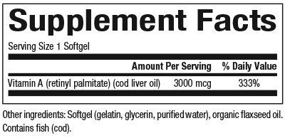 Natural Factors Vitamin A 10,000 IU 180 Softgel