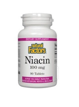 Natural Factors Niacin 100mg 90 Tablet