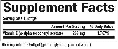 Natural Factors Clear Base e268 mg (400 IU) 60 Softgel