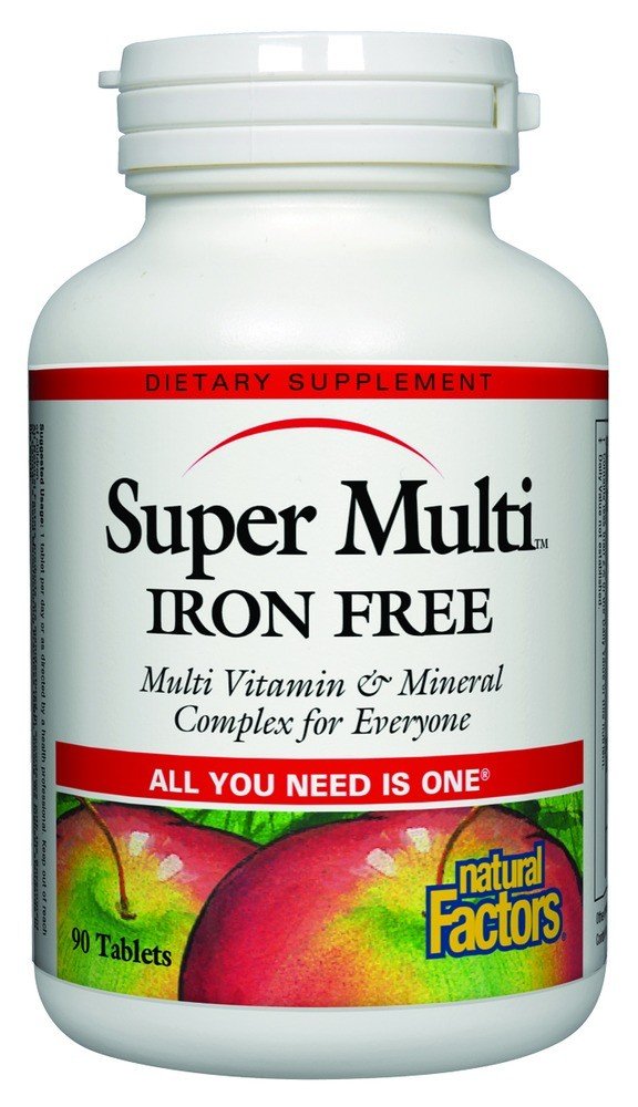 Natural Factors Super Multi Iron Free 90 Tablet