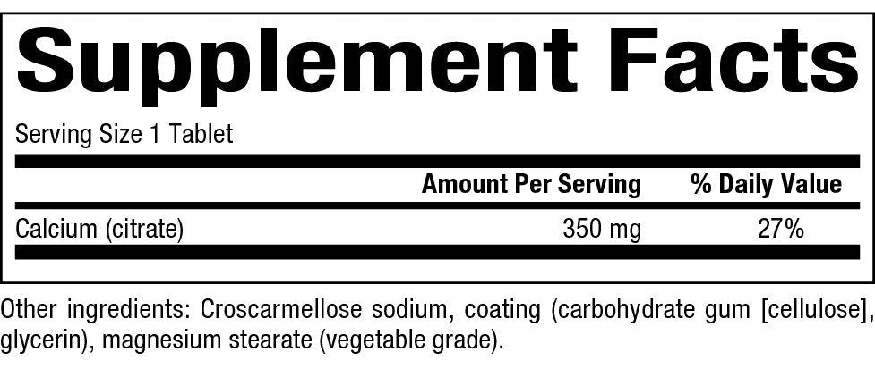 Natural Factors Calcium Citrate 350mg 90 Tablet