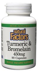 Natural Factors Turmeric Bromelain 450mg 90 Capsule