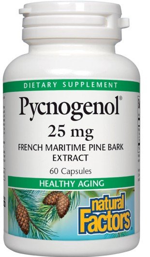 Natural Factors Pycnogenol Pine Bark 25mg 60 Capsule