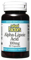 Natural Factors Alpha Lipoic Acid 100mg 60 Capsule