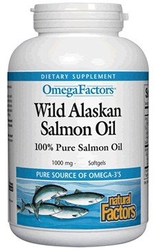 Natural Factors Wild Alaskan Salmon Oil 1000mg 90 Softgel