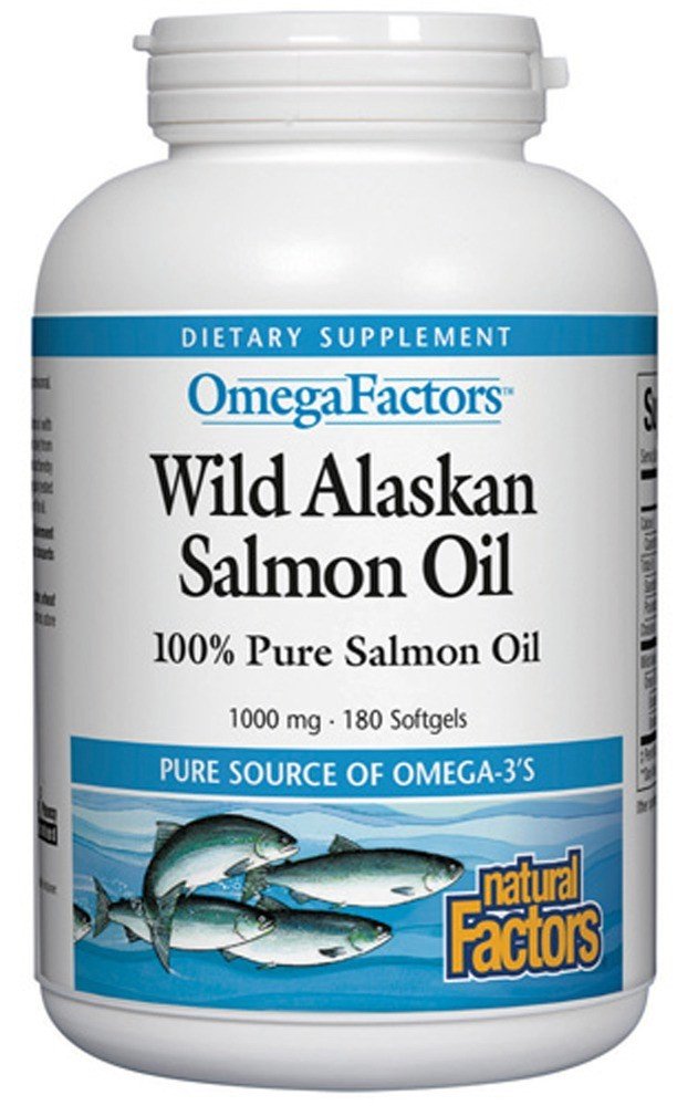 Natural Factors Wild Alaskan Salmon Oil 1000mg 180 Softgel
