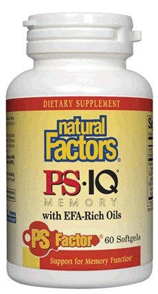 PS IQ | Natural Factors | Memory Support | Memory Function | DHA | GLA | EFA Rich Oils | PS Factors | Dietary Supplement | 60 Softgels | VitaminLife