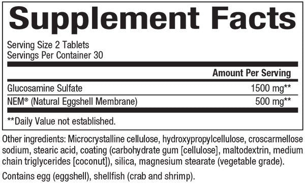 Natural Factors NEM Knee &amp; Joint Formula with Glucosamine 60 Tablet