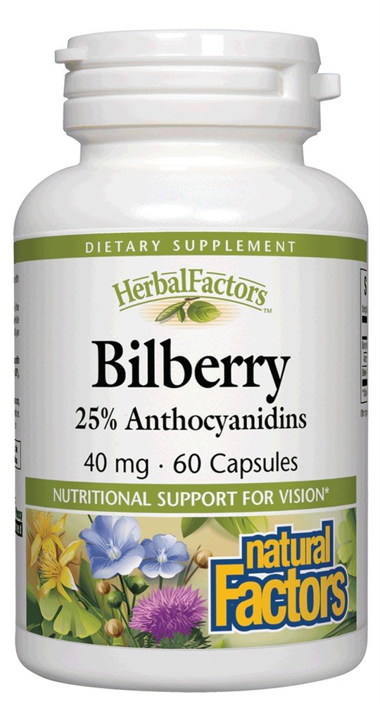 Natural Factors Bilberry Extract 40mg 60 Capsule